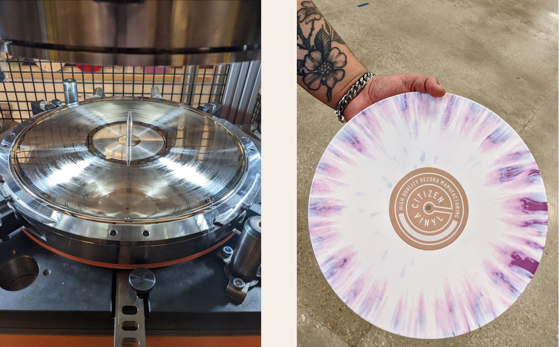 Two records pressed at Citizen Vinyl.