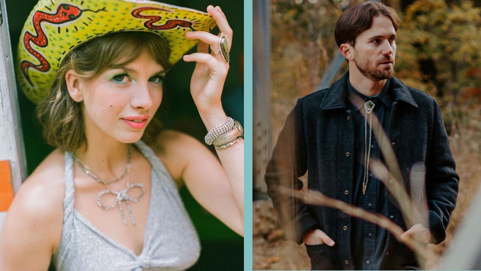 Collages photos of singer-songwriters Angela Autumn and Shay martin Lovette.